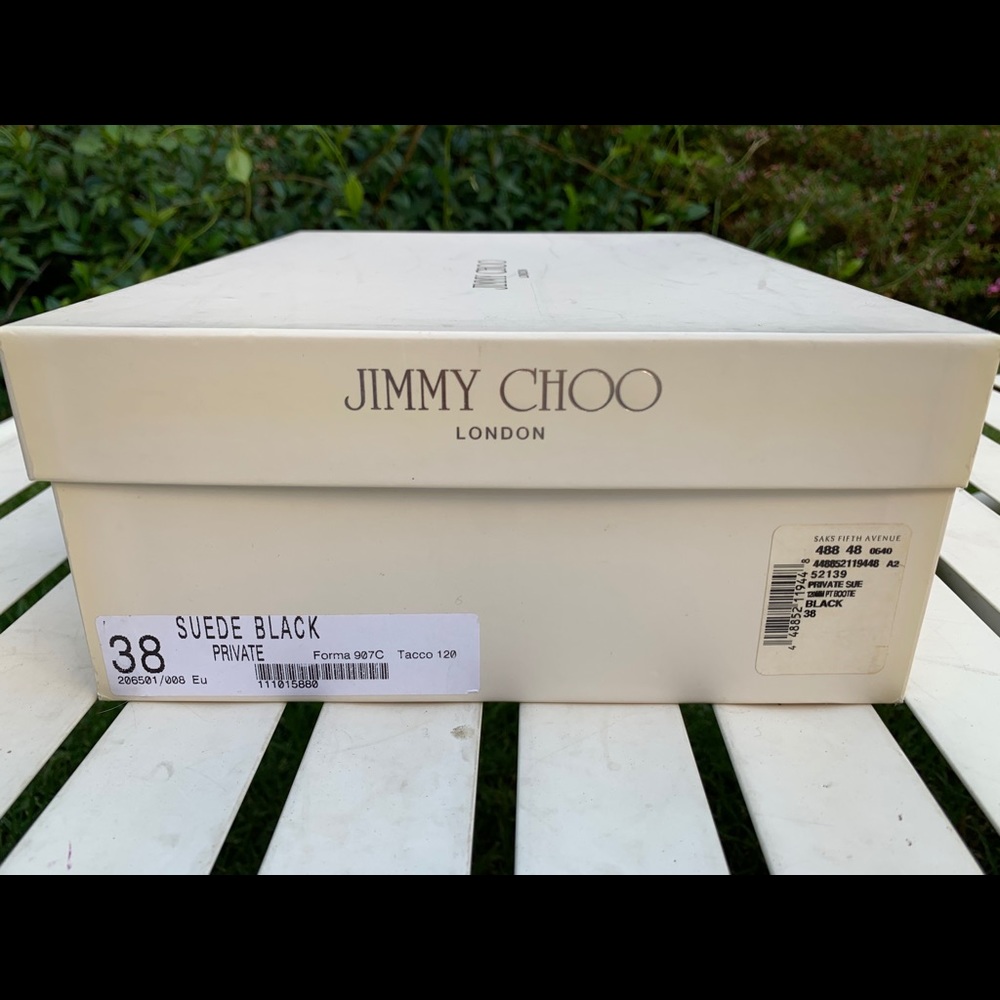 JIMMY CHOO ‘Private’ Suede Leather Sandal 8 - Picture 8 of 13